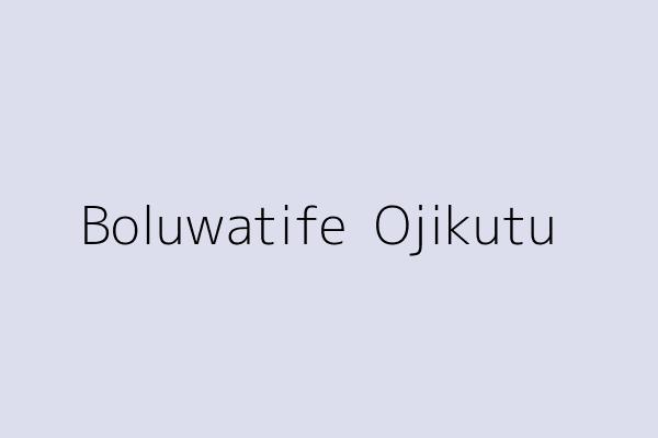 Boluwatife  Ojikutu